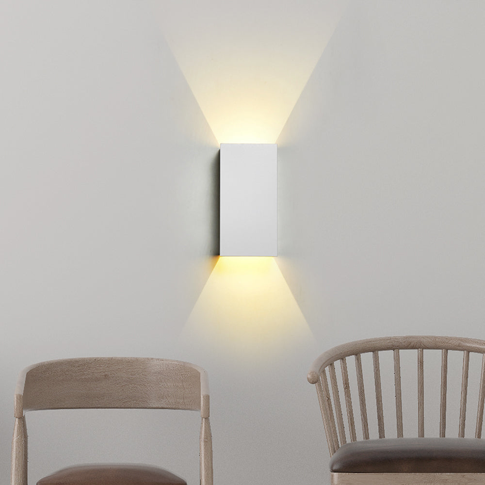 Contemporary Led Wall Sconce In Metal Gold/Coffee/Grey For Bedroom White