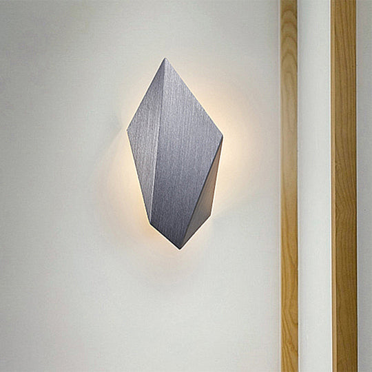 Postmodern Metal Geometric Wall Light - 1 Black/Grey/White Sconce Fixture Grey