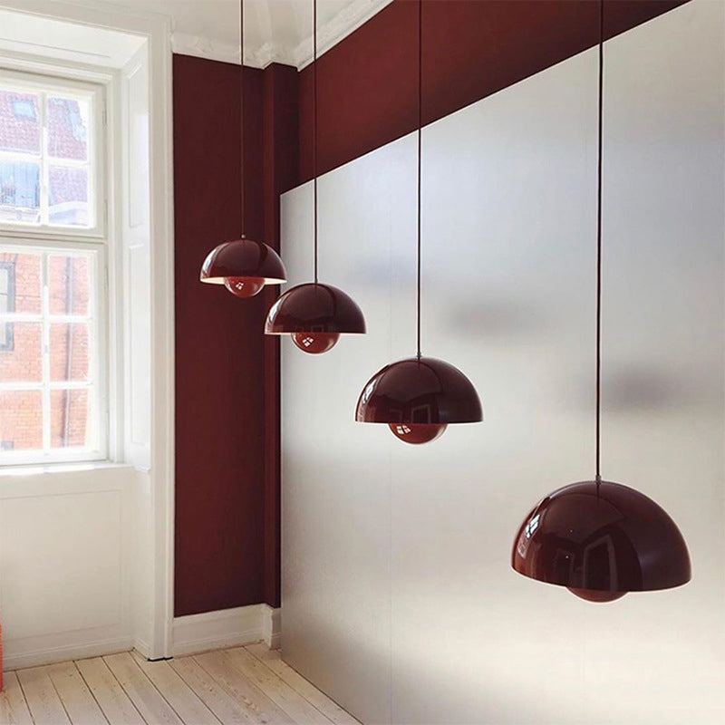Nordic Style Bud Shaped Ceiling Light Metallic 1 Heads Dining Room Hanging Pendant Light
