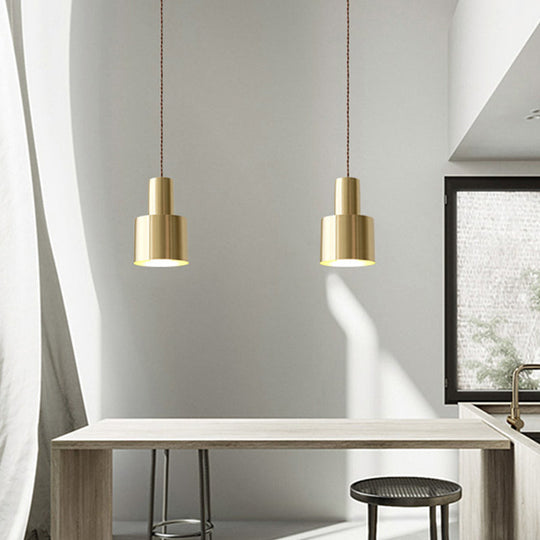 Minimalist Gold Grenade Pendant Ceiling Light for Living Room