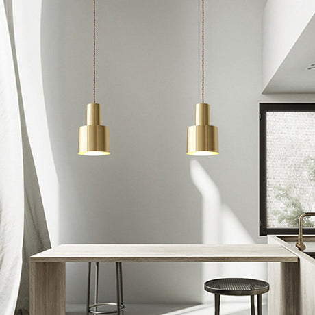 Gold Grenade Pendant Ceiling Light - Minimalist Metallic Suspension Lighting For Living Room