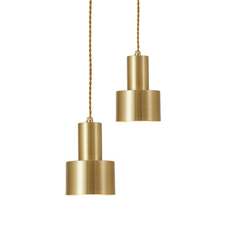 Gold Grenade Pendant Ceiling Light - Minimalist Metallic Suspension Lighting For Living Room