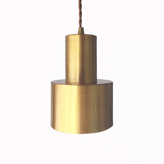Gold Grenade Pendant Ceiling Light - Minimalist Metallic Suspension Lighting For Living Room