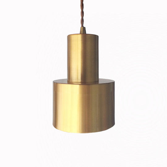 Postmodern Geometrical 1-Head Gold Pendant Ceiling Light