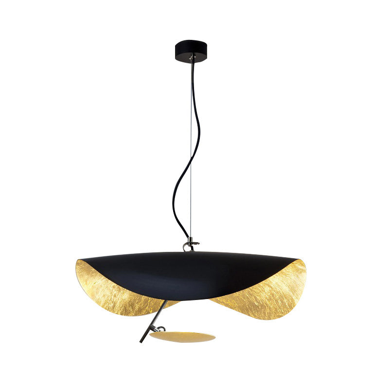 Lotus Leaf Shade Led Pendant Ceiling Light - Modern Metal Suspension Lighting For Living Room
