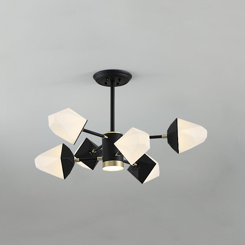 Gemstone-Inspired Led Chandelier For Dining Room - Acrylic Suspension Pendant Light