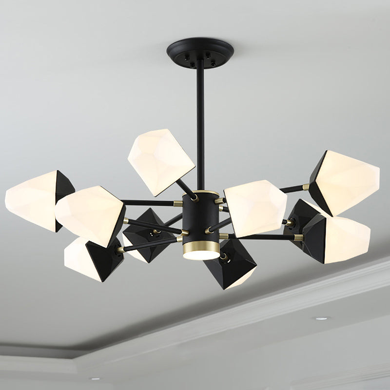 Gemstone-Inspired Led Chandelier For Dining Room - Acrylic Suspension Pendant Light