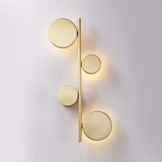 Modern Metallic Circle Wall Mount Led Lighting For Living Room 4 / Gold