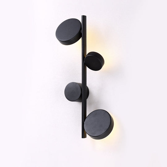 Modern Metallic Circle Wall Mount Led Lighting For Living Room
