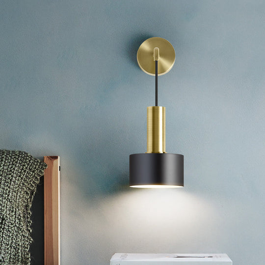 Modern Grenade Shaped Wall Lamp - Metallic Single Bedside Lighting Fixture