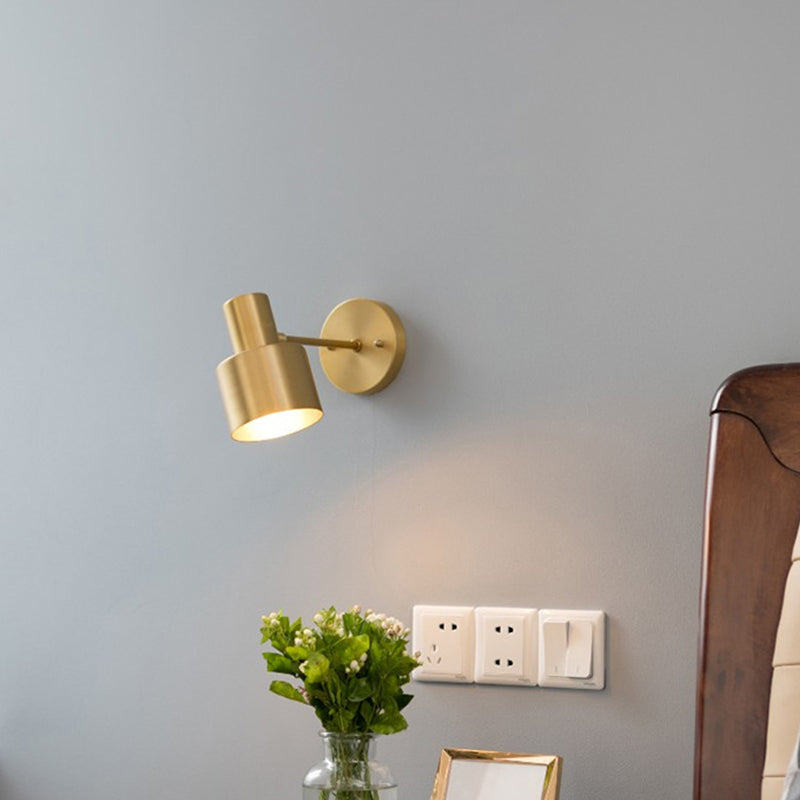 Modern Grenade Shaped Wall Lamp - Metallic Single Bedside Lighting Fixture Gold / B