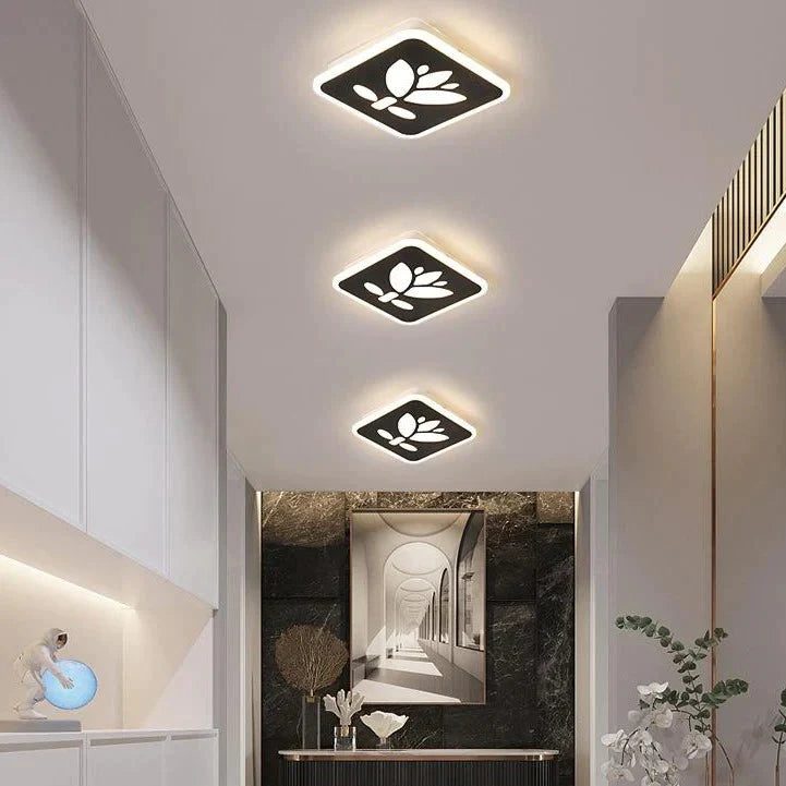 Creative Black and White Square Street Lamp Household Ceiling Lamp