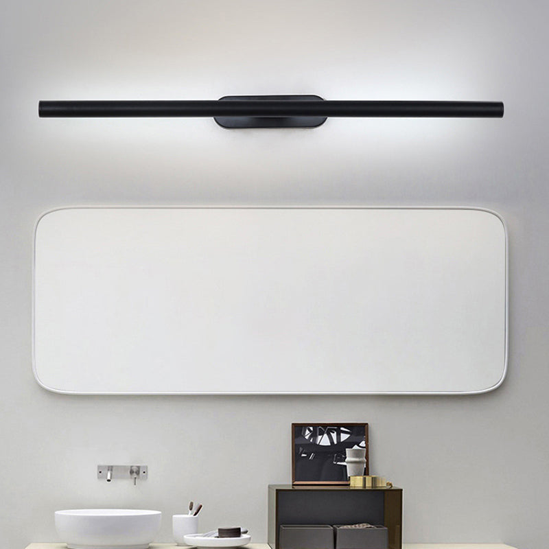 Modern Led Wall-Mounted Vanity Light In White/Black With Adjustable Width And Multiple Options