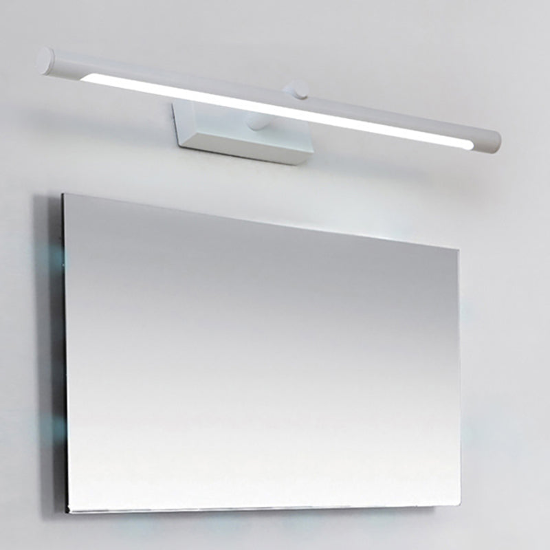 Modern Metal Vanity Wall Sconce With Led Lighting White/Black Finish In Various Widths And Light