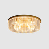 Modern Prismatic Crystal Flush Mount Ceiling Light For Living Room 16 / Gold