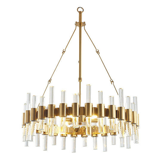 Modern Gold Crystal Loop Chandelier Pendant Light