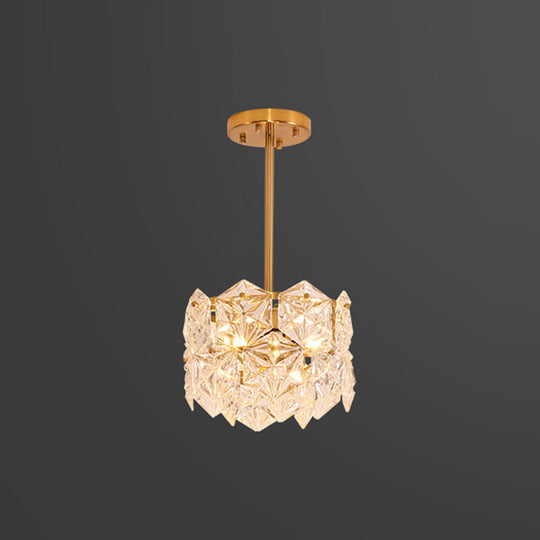 Modern Gold K9 Crystal Snowflake Chandelier Pendant Light 3 /
