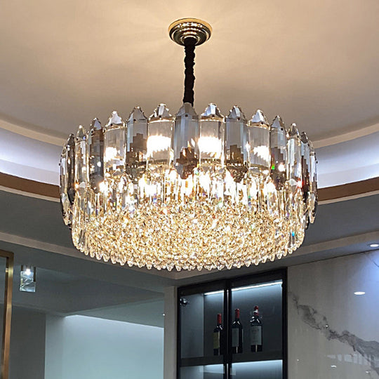 Modern Clear Crystal Ceiling Chandelier For Living Room