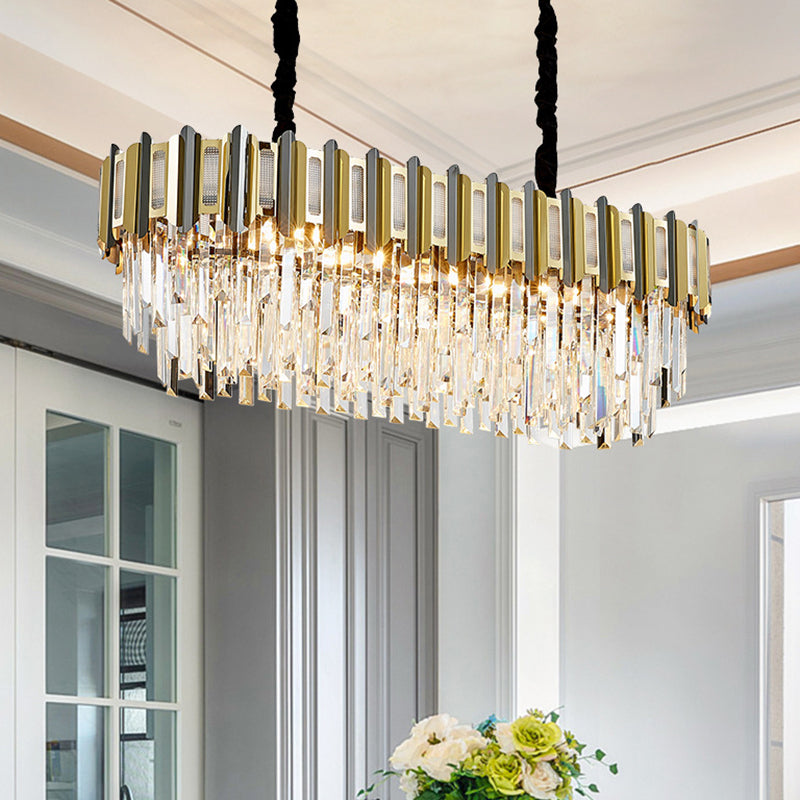 Gold Crystal Pendant Chandelier - Elegant Simplicity For Living Room 10 /