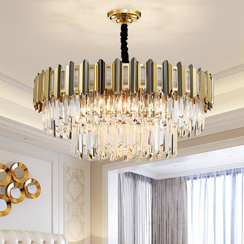 Gold Crystal Pendant Chandelier - Elegant Simplicity For Living Room 21 /