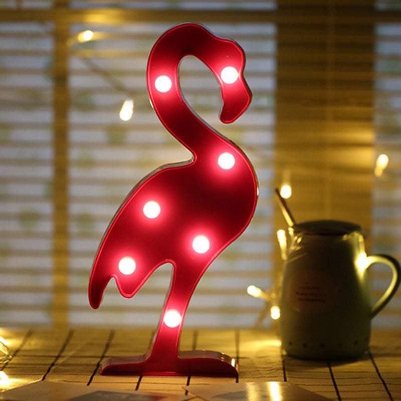 Kids Led Table Lamp With Cartoon Girl Design - Perfect For Bedroom Nightstand Rose Red / Battery
