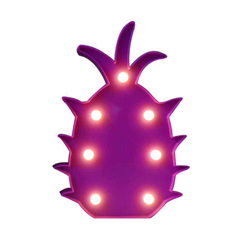 Colorful Led Fruit Shaped Table Lamp For Kids Bedroom - Battery Operated Nightstand Light