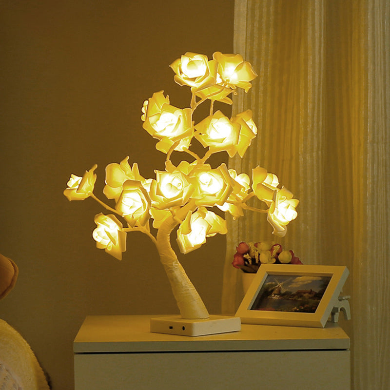 Kids Tree-Shaped Led Table Lamp With Usb Charging Port - Bedroom Nightstand Light
