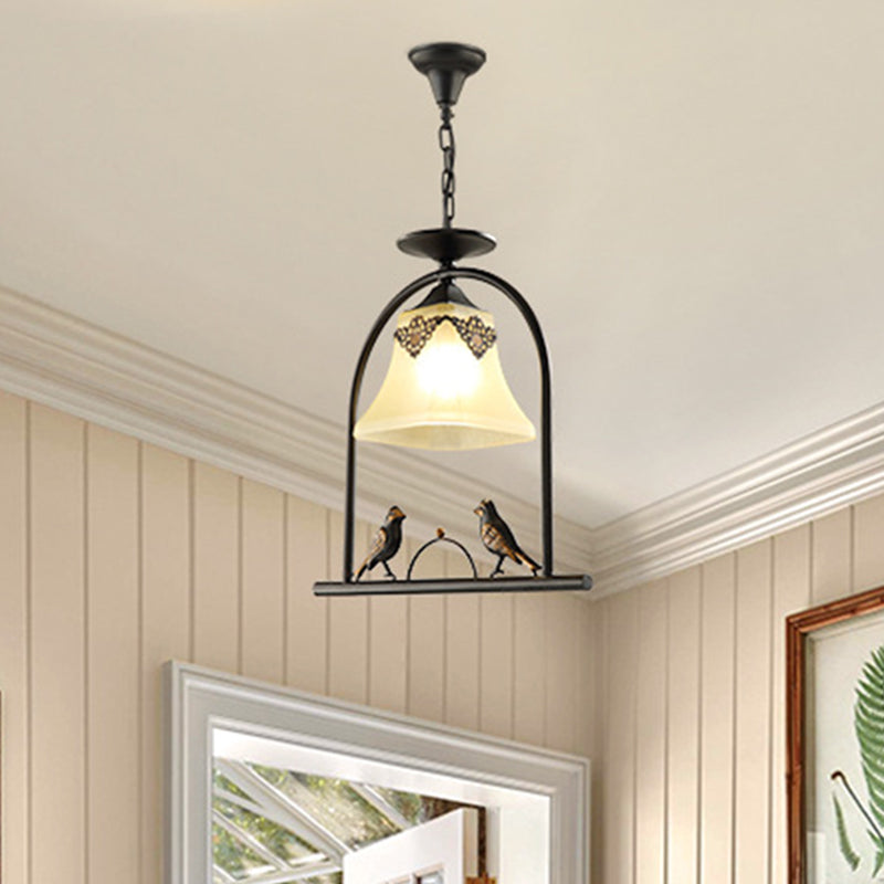 Classic Black Metal Pendant Light With Cone Shade - Ideal For Living Rooms