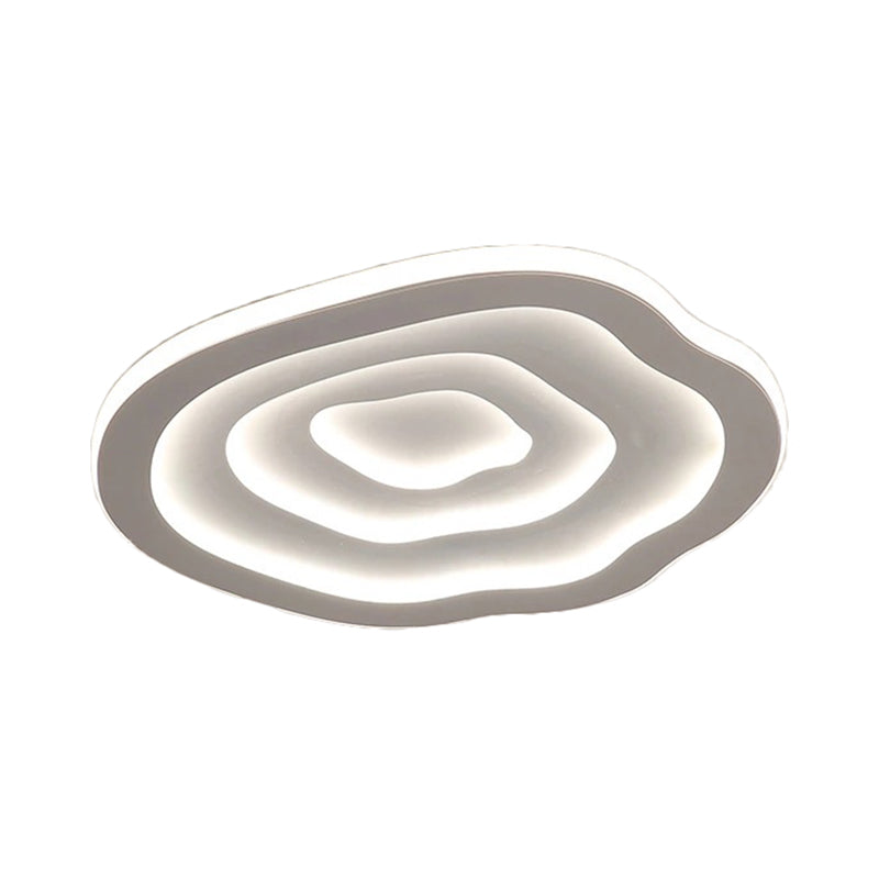 Ripple Acrylic Led Ceiling Lamp - Simple & Stylish Flushmount (16/19.5/23.5 Wide) In Warm/White