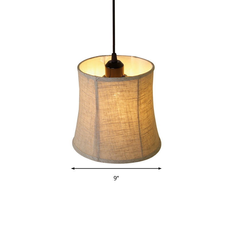 Classical Flaxen Drum Pendant Light For Living Room