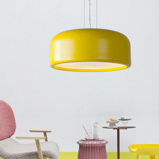 Minimalistic Single Hanging Pendant Light - Round Shade Acrylic Ceiling For Living Room