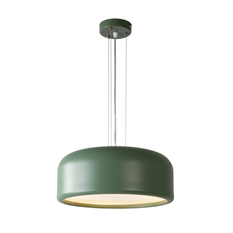Minimalistic Single Hanging Pendant Light - Round Shade Acrylic Ceiling For Living Room Green /