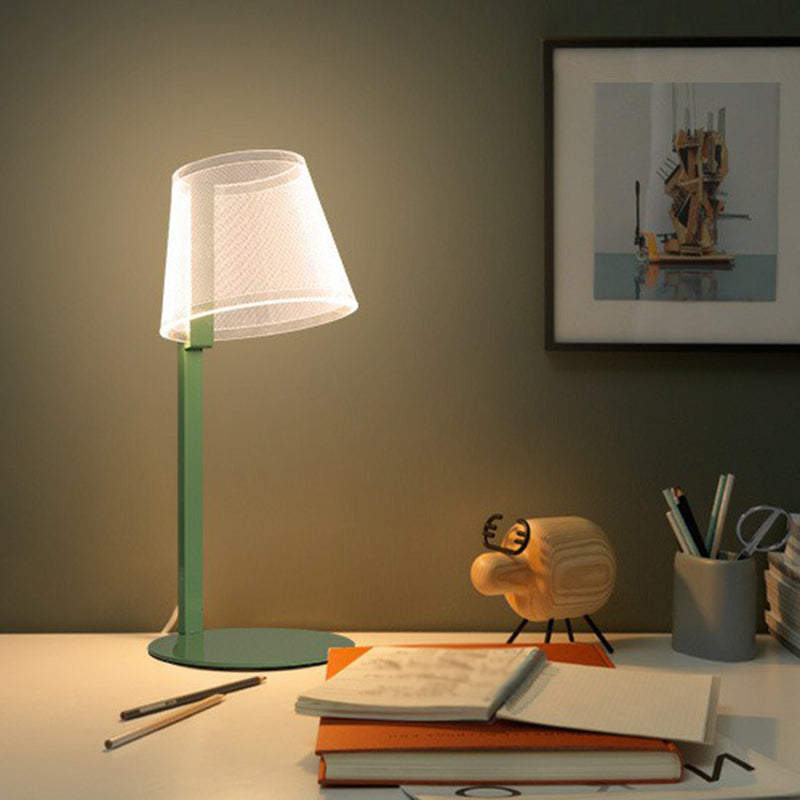 Macaron Acrylic Tapered Shade Table Lamp - Led Nightstand Lighting For Kids Bedroom