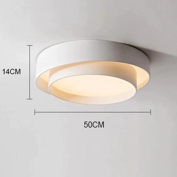 Nordic Modern Round White Ceiling Lamp 50Cm White Light /