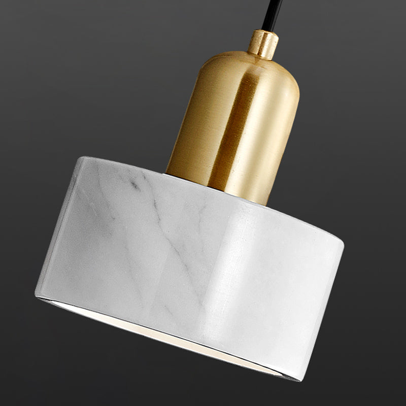 Marble Led Wall Light - Simplicity In Drum Shape