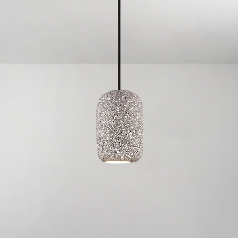 Modern Single Pendant Light With Geometric Shade Ideal For Dining Rooms Grey / Cylinder