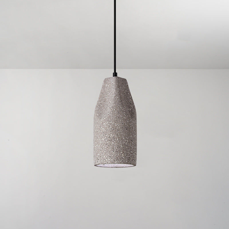 Modern Single Pendant Light With Geometric Shade Ideal For Dining Rooms Grey / Long Cone