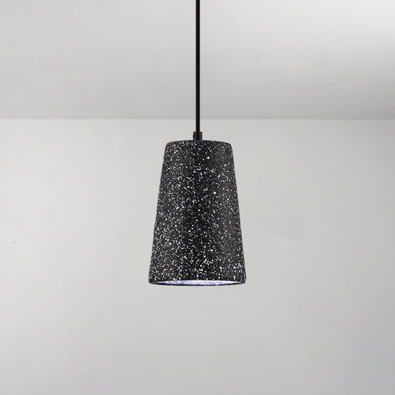 Modern Single Pendant Light With Geometric Shade Ideal For Dining Rooms Black / Barrel