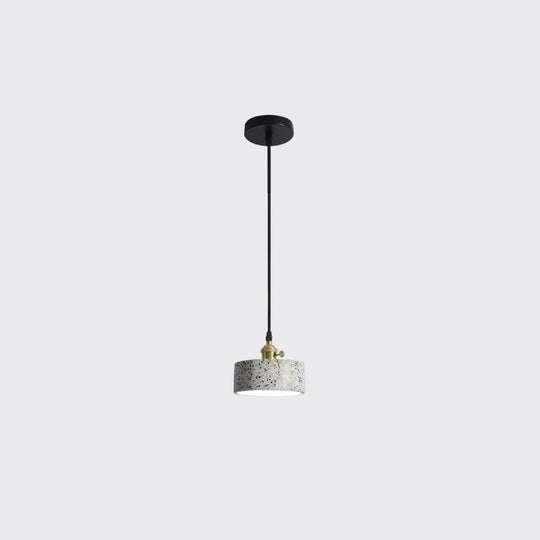 Terrazzo Nordic Style Single-Bulb Pendant Ceiling Light - Geometric Suspension Lighting