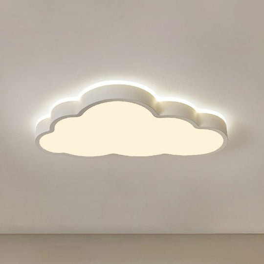 Led Macaron Cloud Ceiling Light Fixture For The Bedroom White / Small Natural