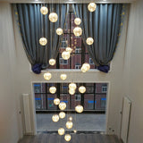 Modern Tan Glass Sphere Shade Suspension Light Pendant With Chrome Multi Bulb Design