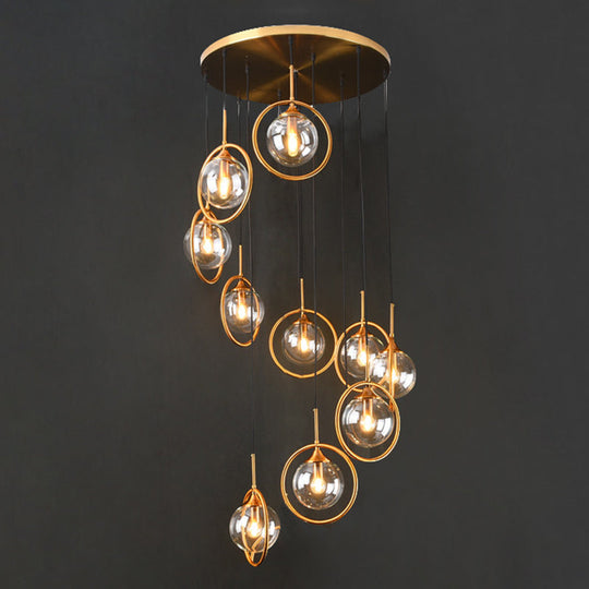 Spiral Ball Nordic Hanging Pendant Light for Staircase