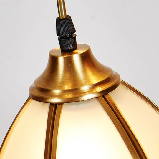 Artistic Frost Glass 6-Light Scalloped Bell Multi Ceiling Fixture In Brass