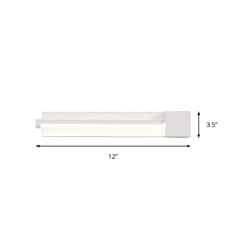 Adjustable Acrylic Linear Wall Sconce Led Light Fixture - Black/White Warm/White