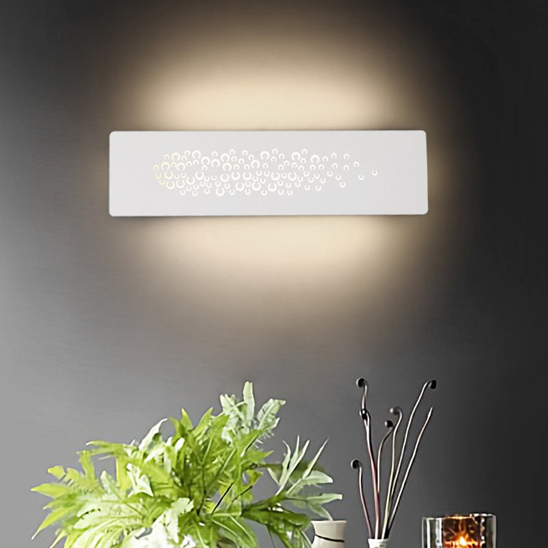 12 Minimalist Linear Led Wall Sconce In Black/White: Up And Down Iron Shade Mount Lamp White