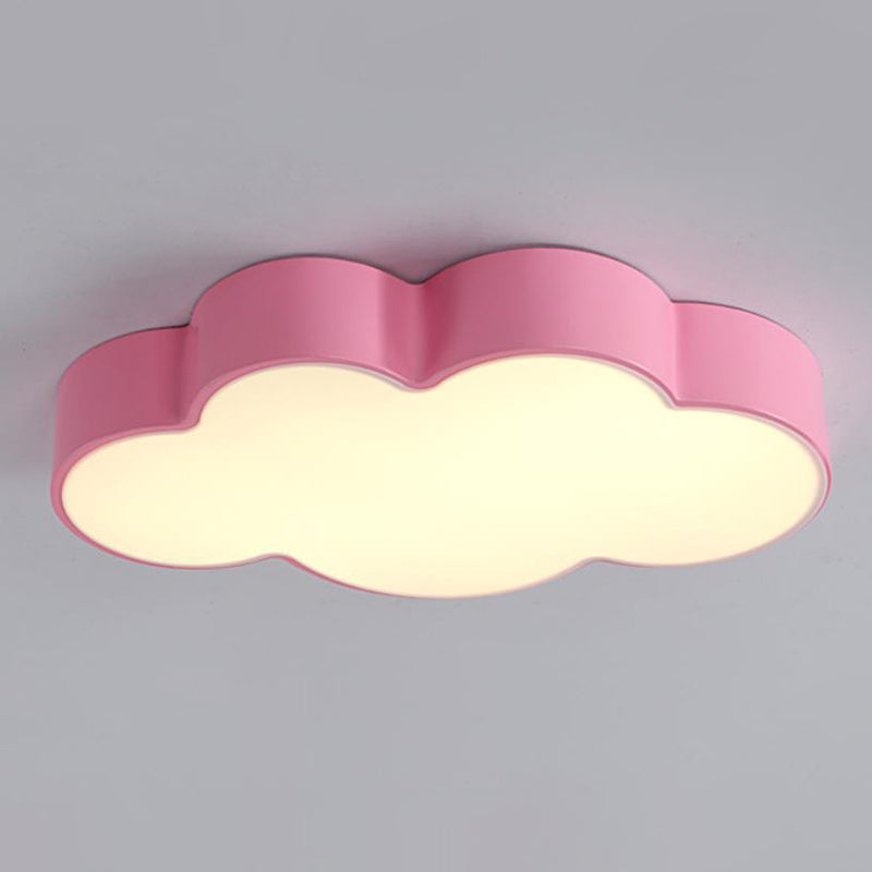 Metallic Cloud Flush Mount LED Light for Kid's Room
