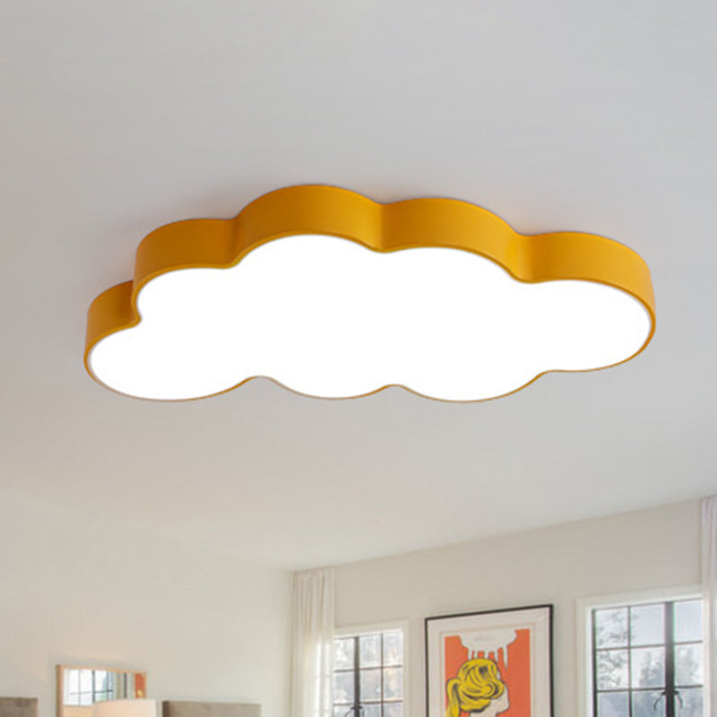 Metallic Cloud Flush Mount LED Light for Kid's Room