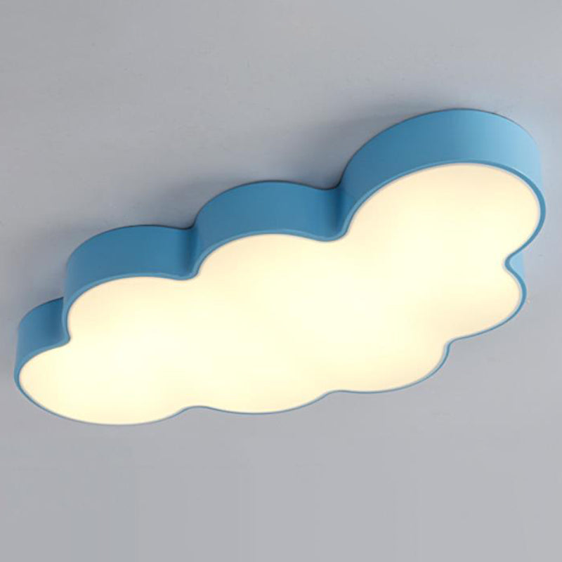 Metallic Led Flush Mount For Kids Rooms With Acrylic Shade