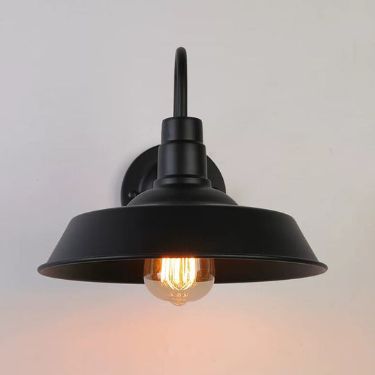 Vintage Iron Wall Mounted Lamp - Single-Bulb Light Fixture For Restaurants