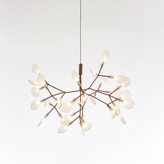 Firefly LED Ceiling Light in Rose Gold - Modern Acrylic Chandelier for Bedroom